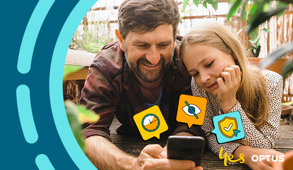 two people looking at mobile phone